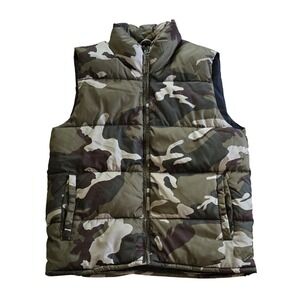 Old Navy Sz S Mens Puffer Camo Vest Great Condition Outerwear Any Weather